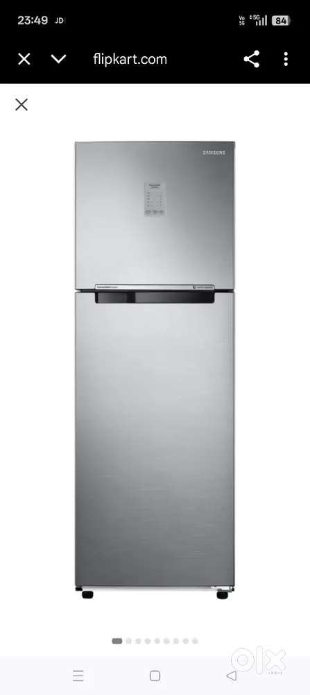 Elegant inox 256litre 2door fridge