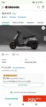 6 month old ola s1x scooter for sale