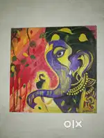 Handmade acrylic ganesh ji painting'
