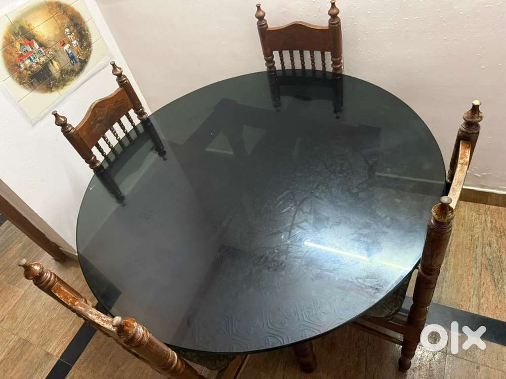 Sofa & Teak Wood Dining Table 4 Seater Full Set for Sale-Rs.10000