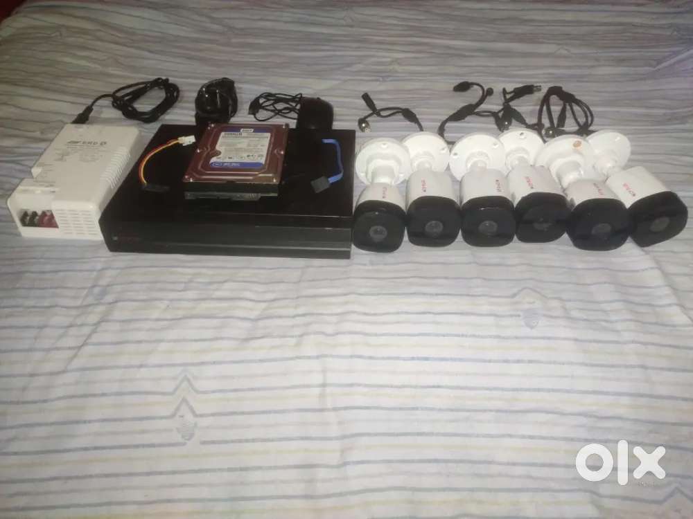 Cp plus 16 channel dvr 6 cp plus bullet camera wd 500 gb hdd erd smps