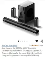 Boat Aavante Bar 5500DA 500W Bluetooth Soundbar for sale