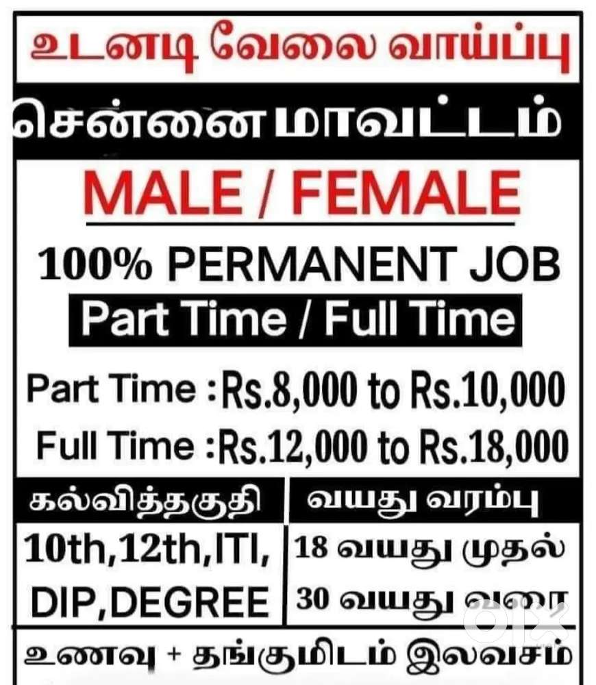 PERMANENT JOB VECANCY AVAILABLE