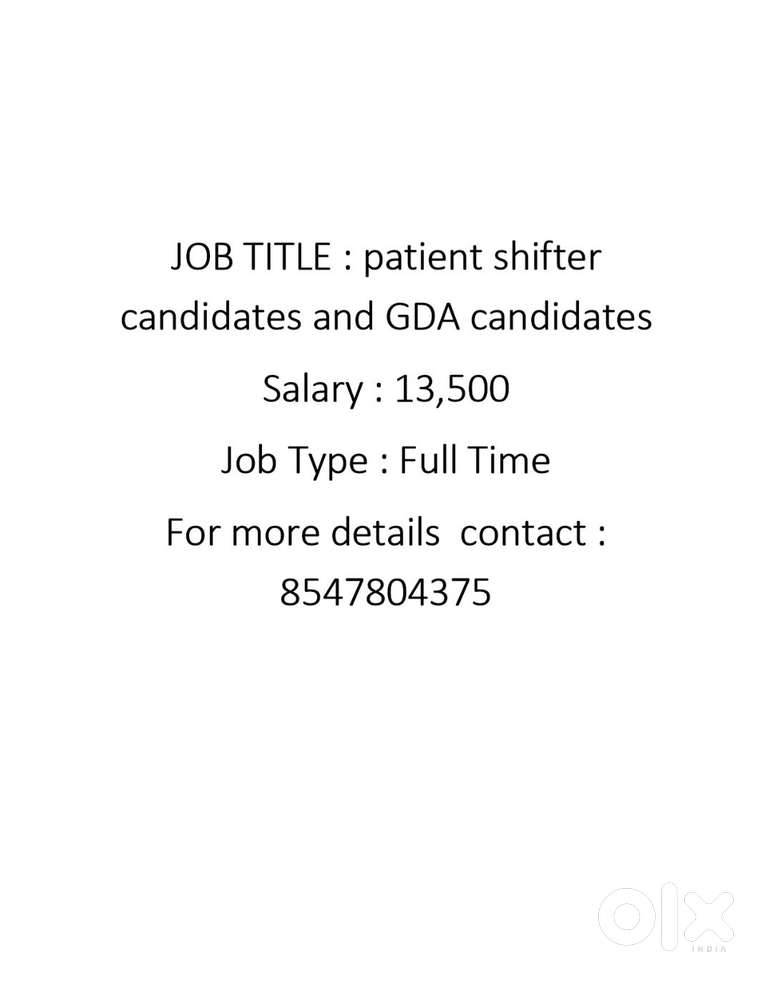 patient shifter candidates and GDA