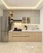 False ceiling , modular kitchen, tv unit modern