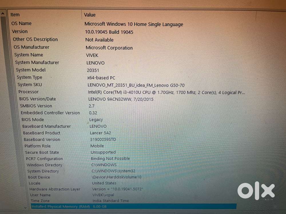 Laptop for Sale – Great Condition  Windows 10  i3  SSD + HDD Combo!