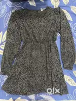 Knee length Black floral dress
