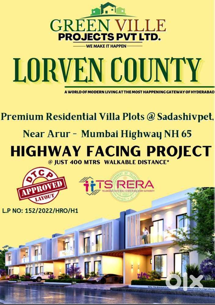 Mumbai highway @sadashivpet DTCP and Rera apporved project