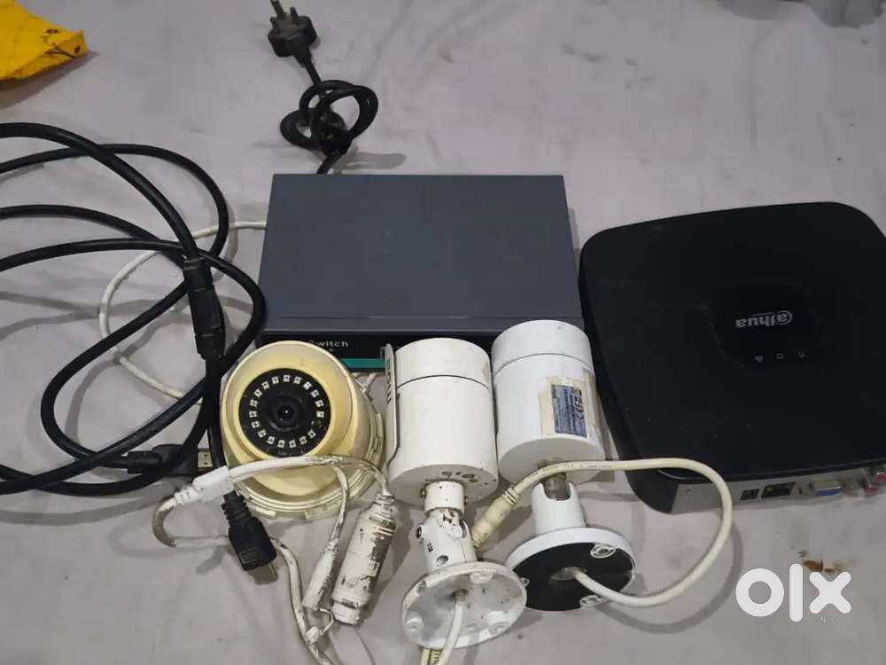 Dahua NVR CCTV full ip camera setup with all working accessories