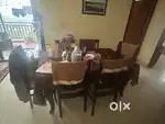6 seater dining table and 3 seater sofa set