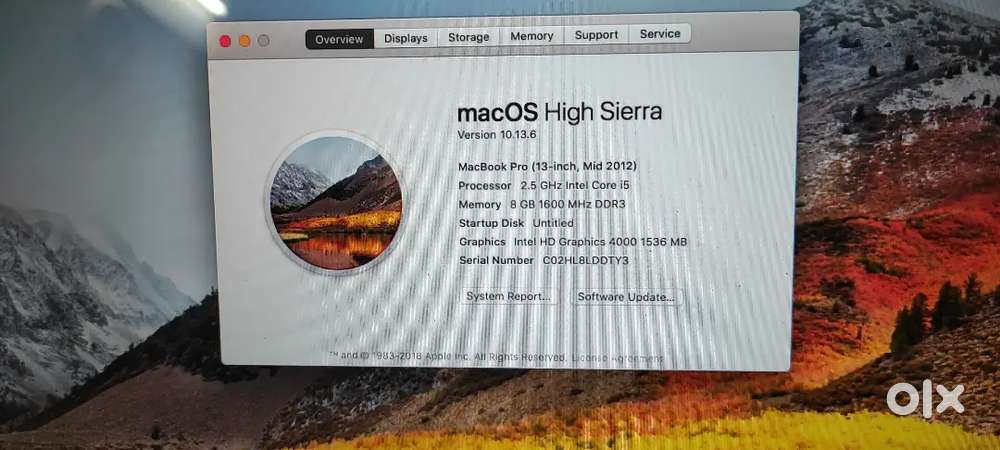 Apple MacBook Pro A1278 with MacOS and Window's pre installed