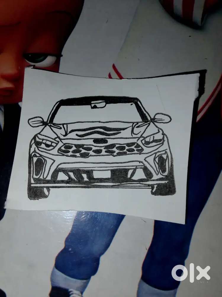 Drawing of kia car