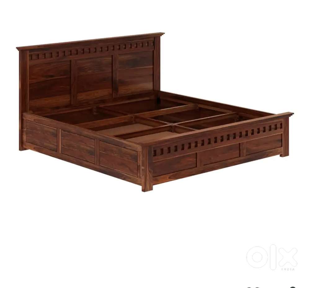 Sheesham wood bed  king size with box storag 78 to72inch