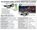 DLP projector universal active 3D glasses Best Quality 60Hours backup
