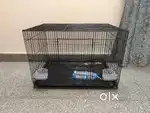 2 feet cage with feeding tray and feeding bottle