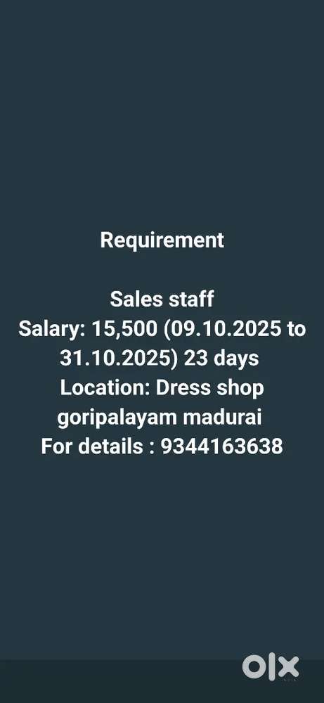 Sales assistant