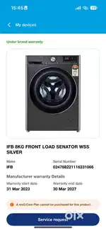 IFB 8 kg senator Silver Front Load