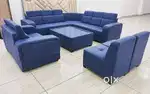 Blue colour l shape sofa set with comfortable in STARF FURNITURE
