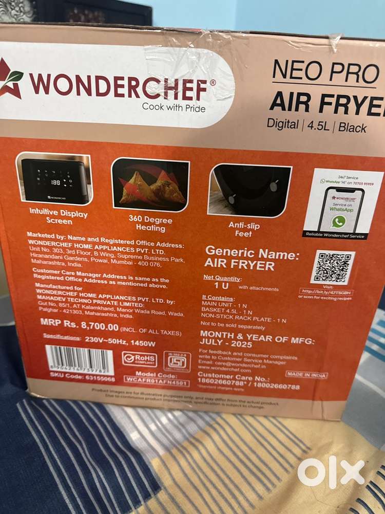 Wonderchef Air Fryer Neo Pro