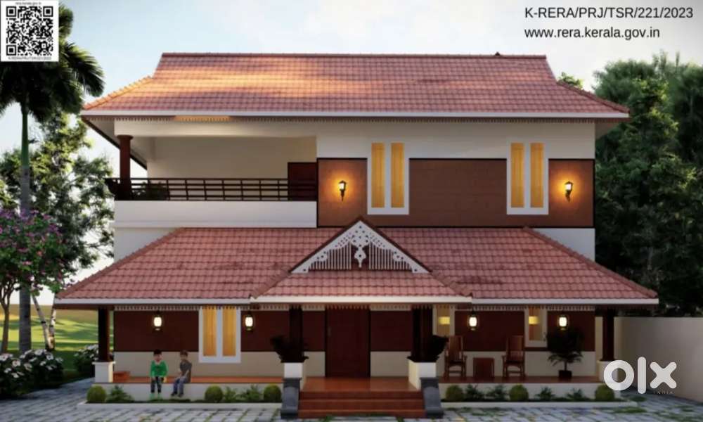 Traditional - 8 cent plot/ 3BHK Naalukettu House for sale in Thrissur