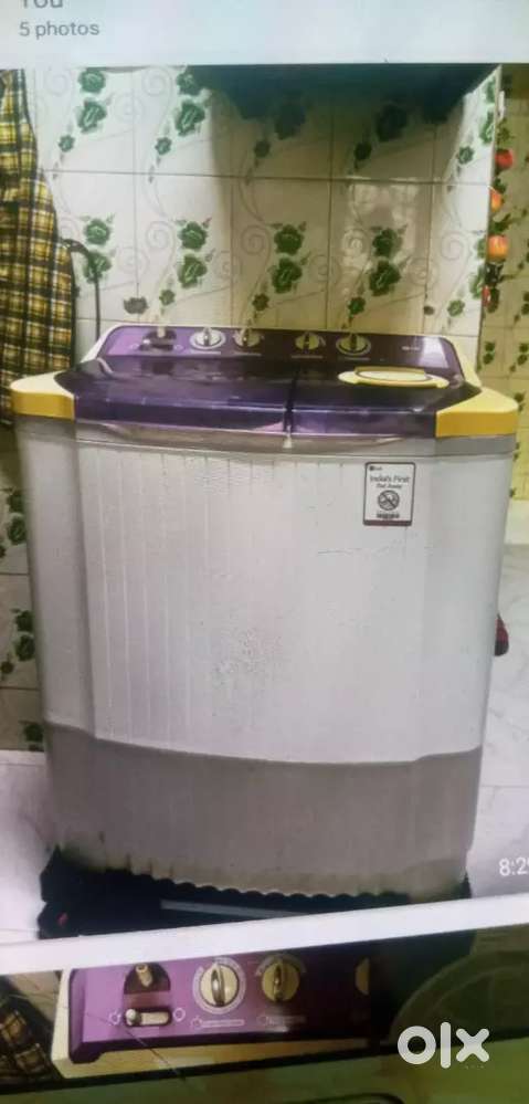 LG 7.5kg WASHING MACHINE WITH STAND AND RUBBER STOOPER