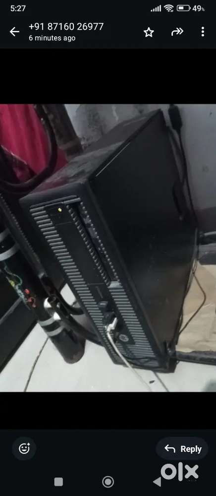 Hp pc with keyboard mouse cpu monitor and ups