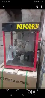 Gas popcorn machine and candy