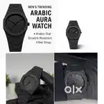 Arabic Aura Watch – Scratch-Resistant Black Dial with Arabic Numerals