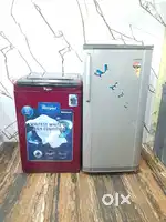Samsung 192 ltrs single door refrigerator+;£:63 and washing machine