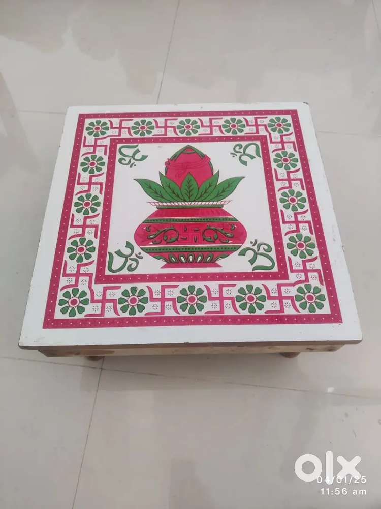 New Large Size Cotton Satranji (Carpet), Wooden Chourang with 2 Paat.