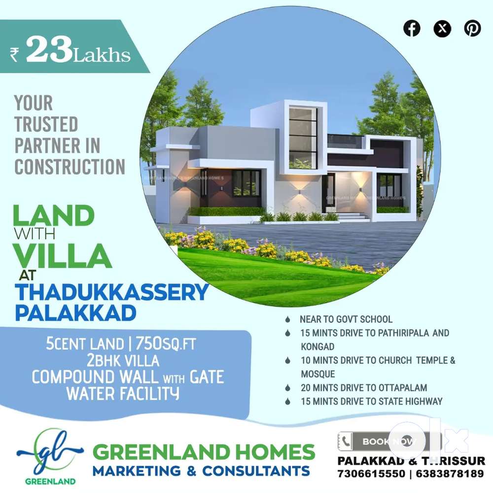 Villa plots with construction