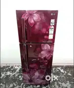 LG double door flower design meroon colour inverter model refrigerator