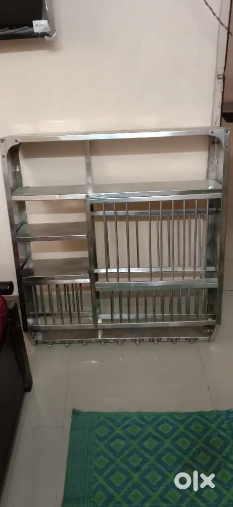 Stainless steel wall mounted kitchen rack