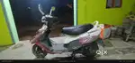 TVS SCOOTY PEP +; MODEL 2012; SELF STARTER; WHITE & PINK COLOUR; BS3.