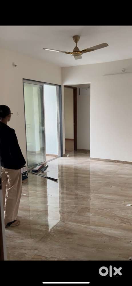 Female working roommate in hall