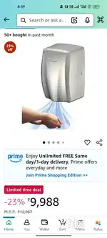 Washroom hand dryer
