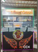 Full furnished lighting food stall for sale