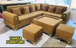 HAMZA FURNITURE NEW DESIGNER STYLISH LSHAPE SOFA SET BAJAJ FA