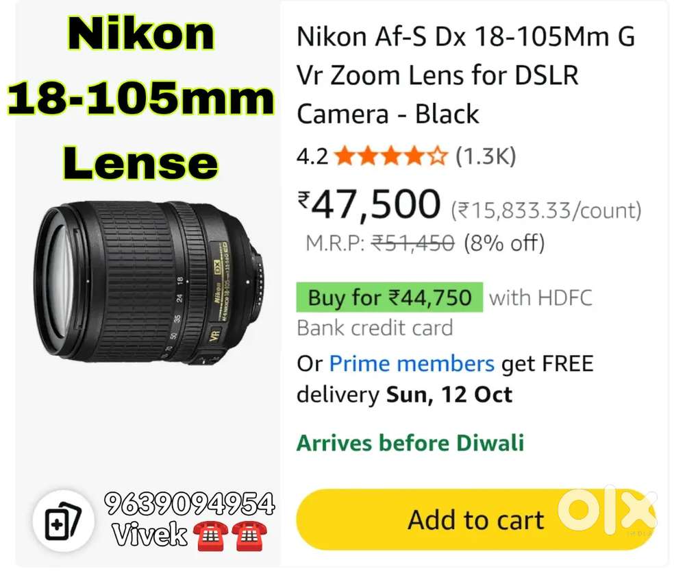 Nikon 18-105 mm Lense DX VR