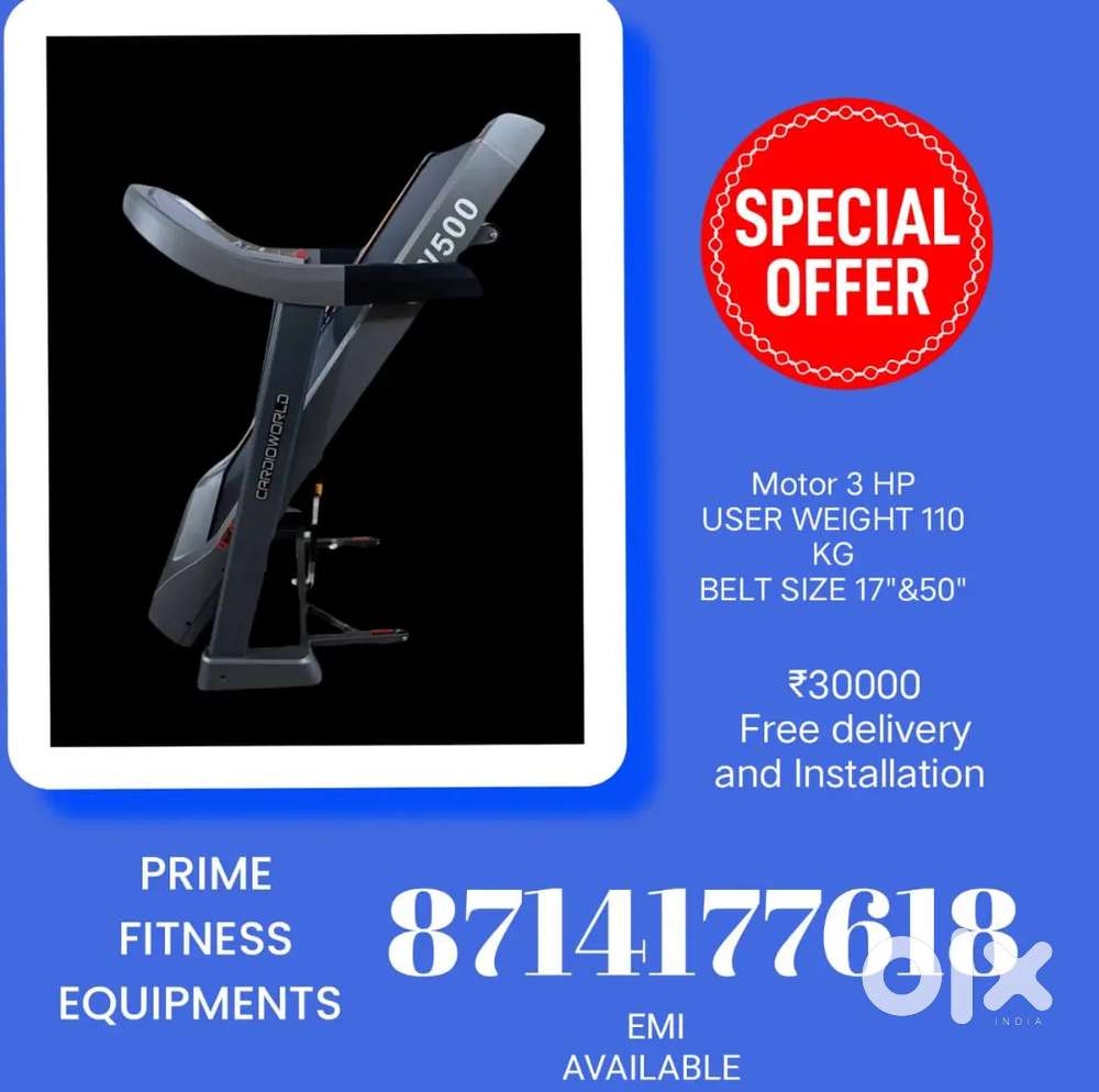 Commercial&Home gym setup, Treadmill, Elliptical, Home gym,COD&EMI