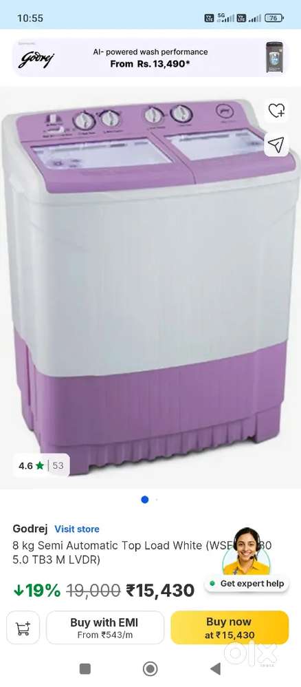Washing machine in very good condition.