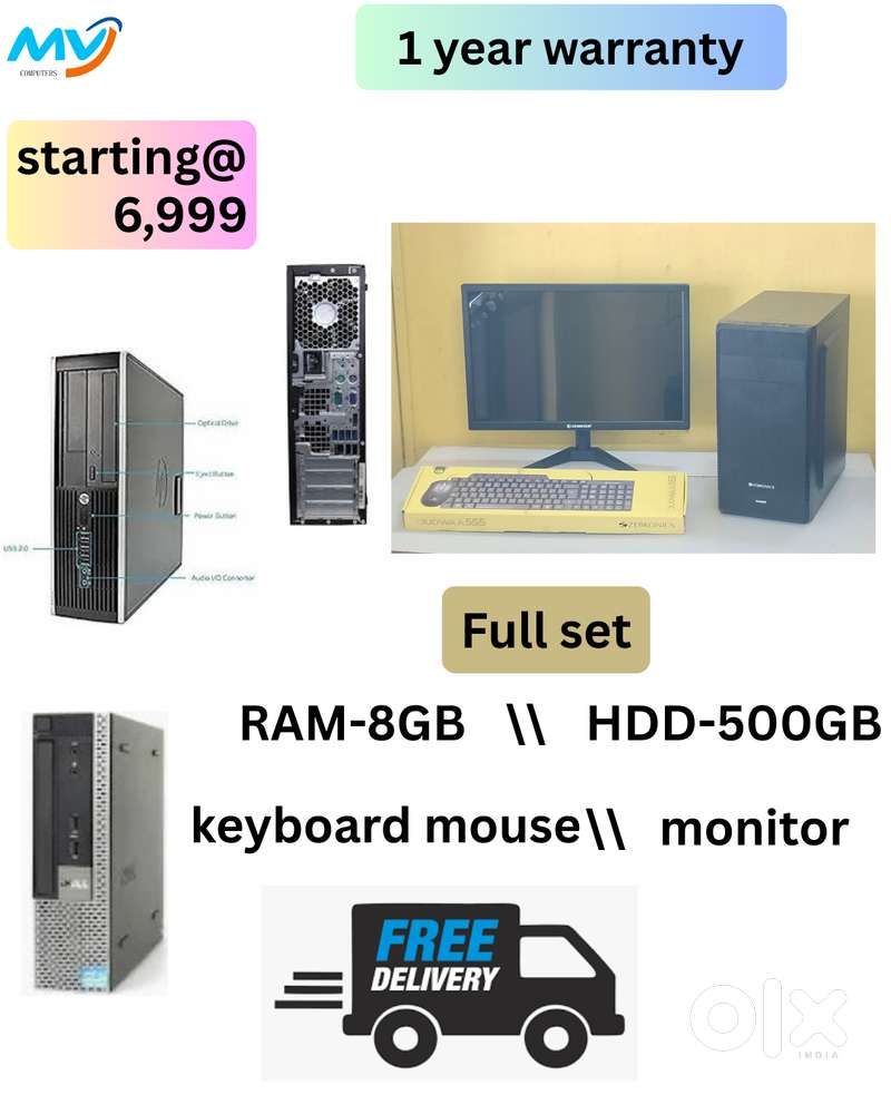 Starting @ 6,999  Desktop Laptop CPU Full Set i3-i5-i7 Available