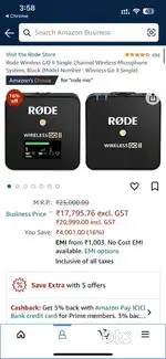 Rode Wireless Go II Single Channel wireless mic system