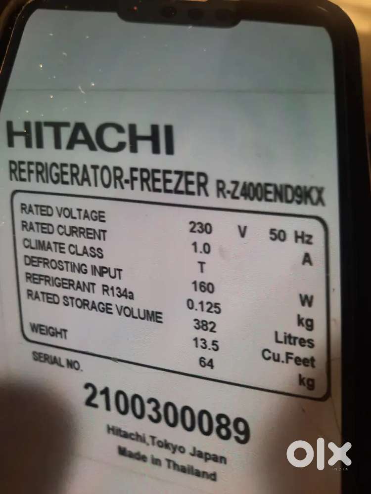 Hitachi refrigerator double door
