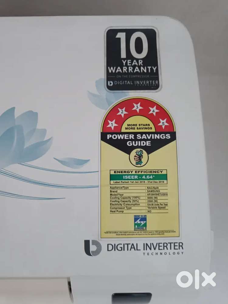 5 STAR Inverter AC SaMsung in I good condition