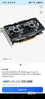 Inno 3d 1660 super graphics card