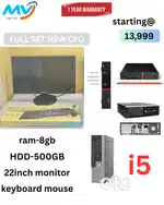 Power Cable  Monitor - 22-inch  All Basic Software Loaded  Windows OS