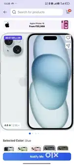 IPHONE 15 128GB BLUE COLOUR