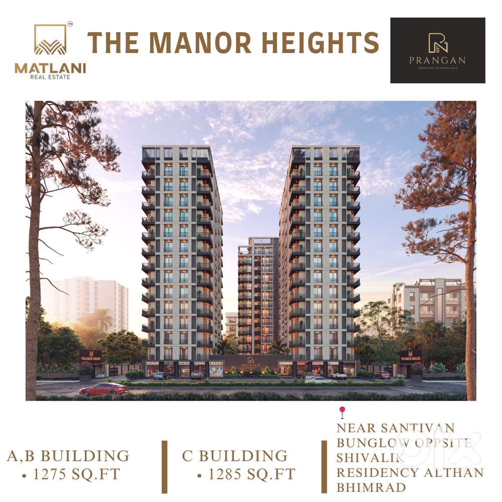 The Manor Heights – 2 BHK Homes in Althan-Bhimrad