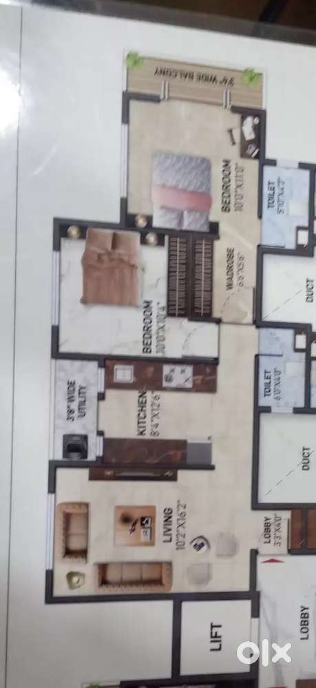 New 2BHK flat at Gangapur Naka for Rent - At prime location.